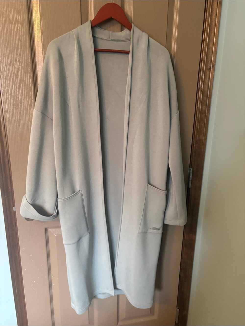 Leze The Label Light Blue Open-Front Coatigan